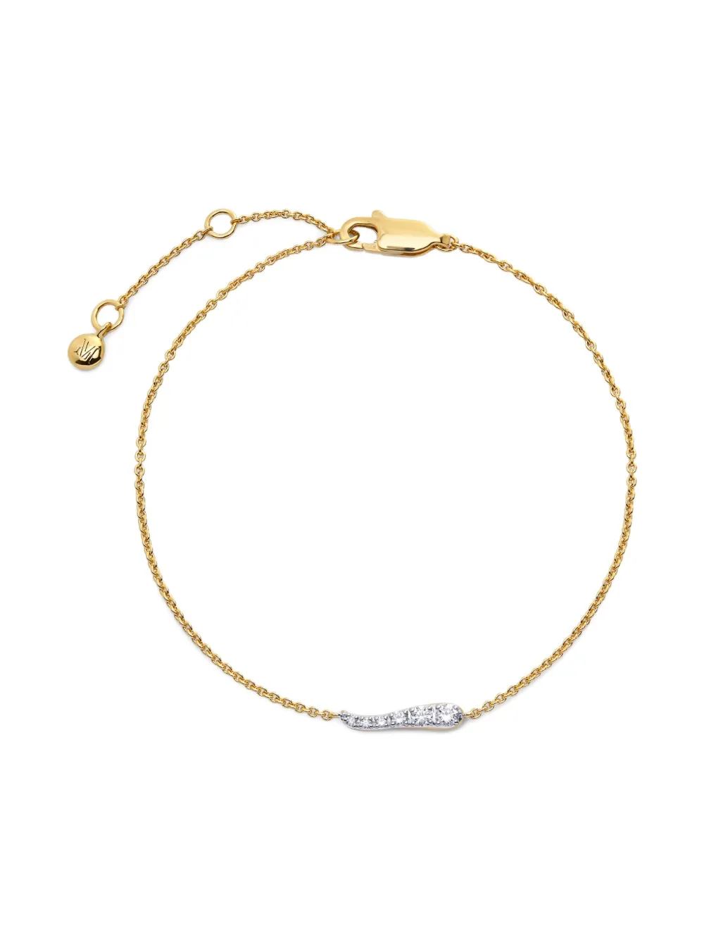 Monica Vinader Bracciale con diamanti - Oro