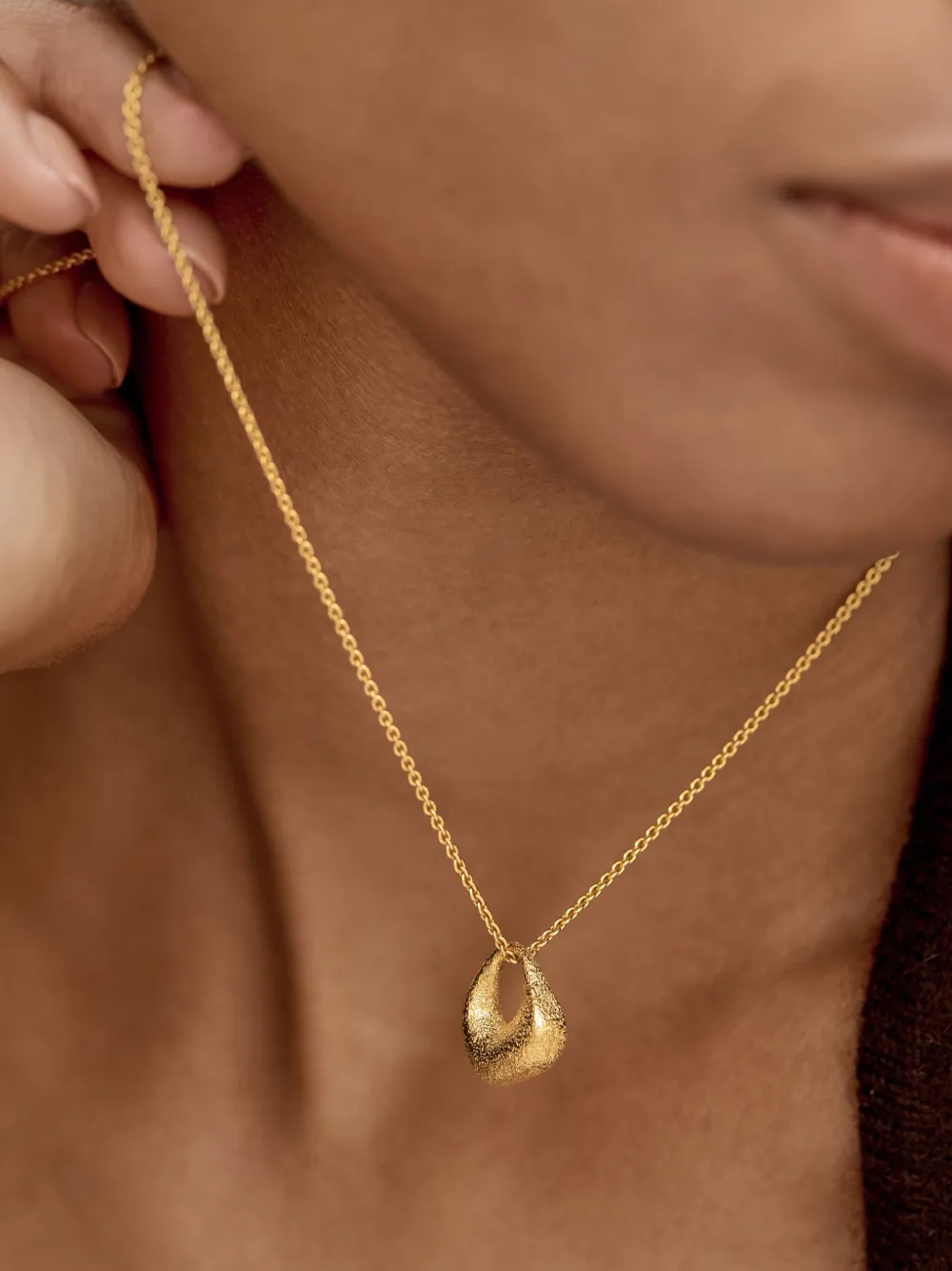 Monica Vinader Antica halsketting met hanger - Goud
