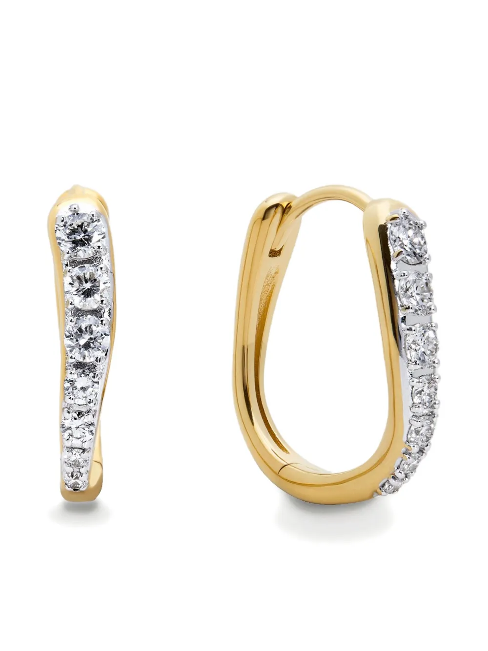 Monica Vinader Orecchini con diamanti - Oro