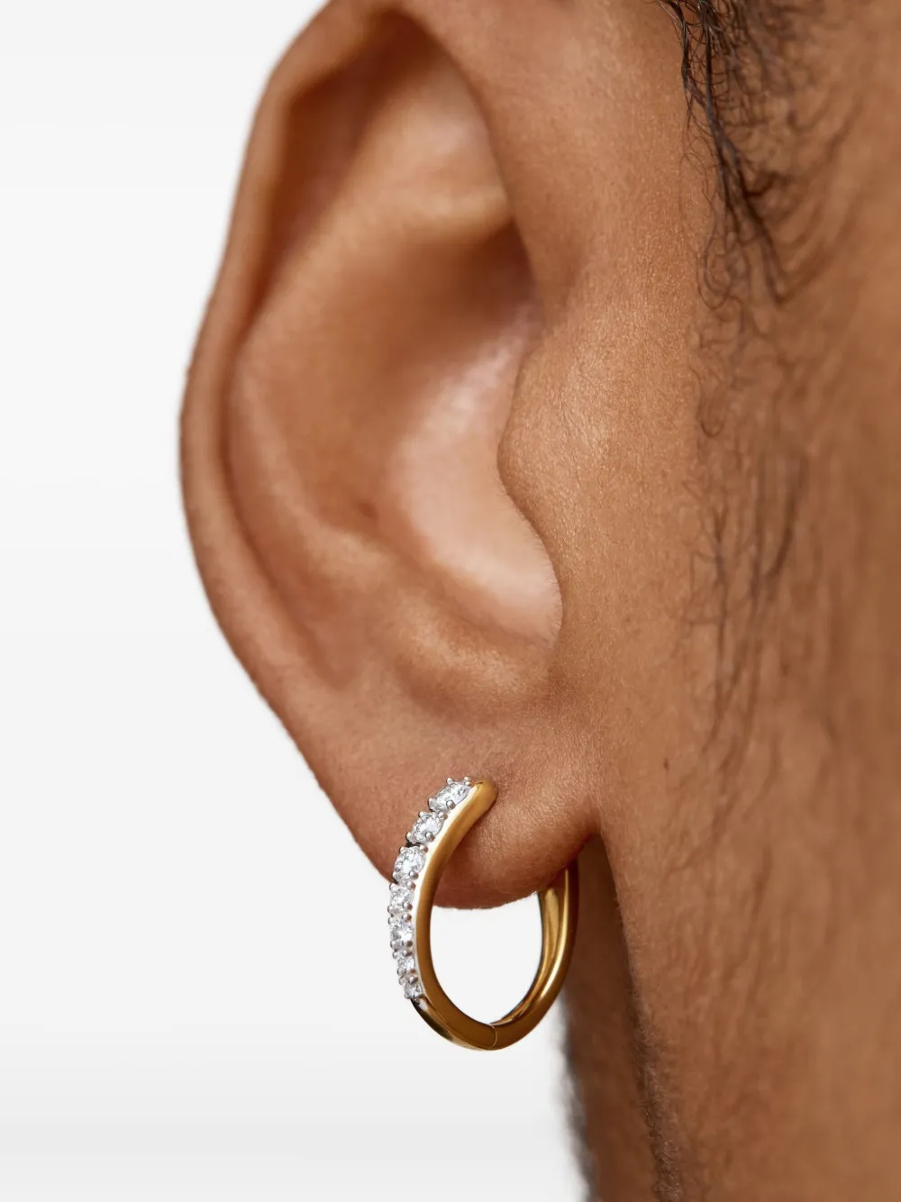 Monica Vinader Oorbellen verfraaid met diamanten - Goud