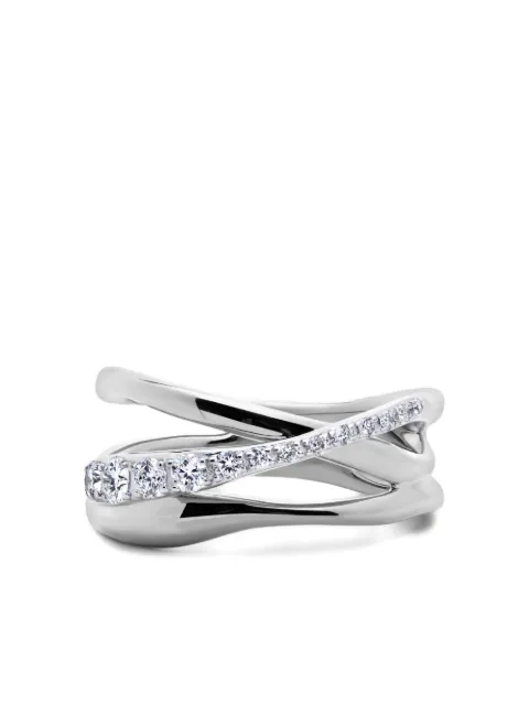 Monica Vinader pavé diamond crossover ring