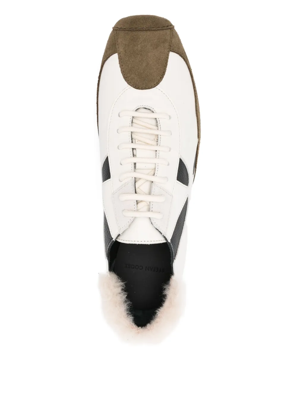 Stefan Cooke Leren sneakers met bloemdetail Wit