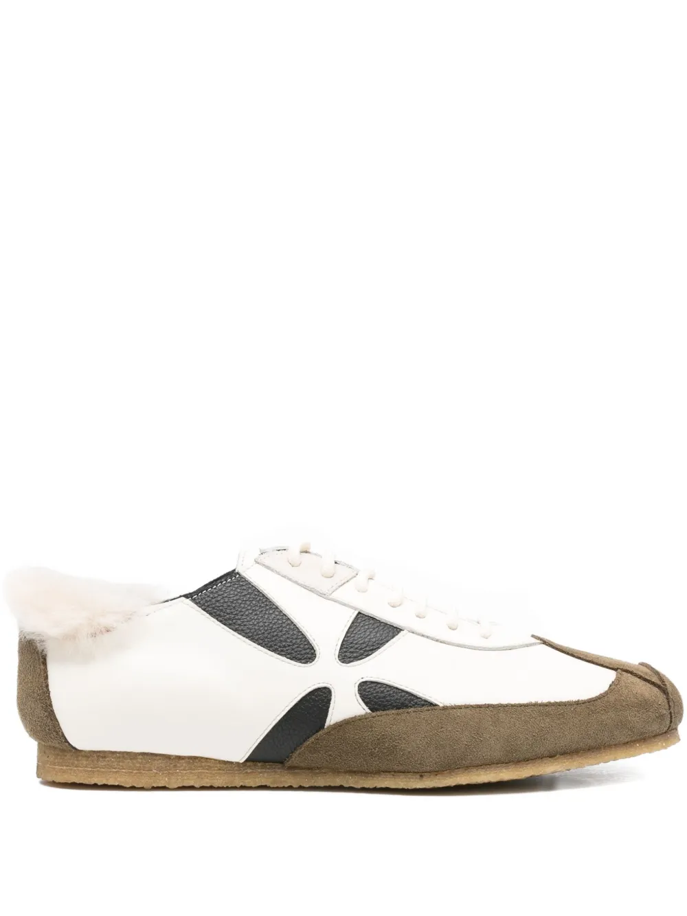 Stefan Cooke flower-detail leather sneakers | White | Image 1