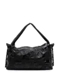 CHANEL Pre-Owned 2006-2008 Lambskin and Patent Brooklyn Patchwork hobo bag - Black
