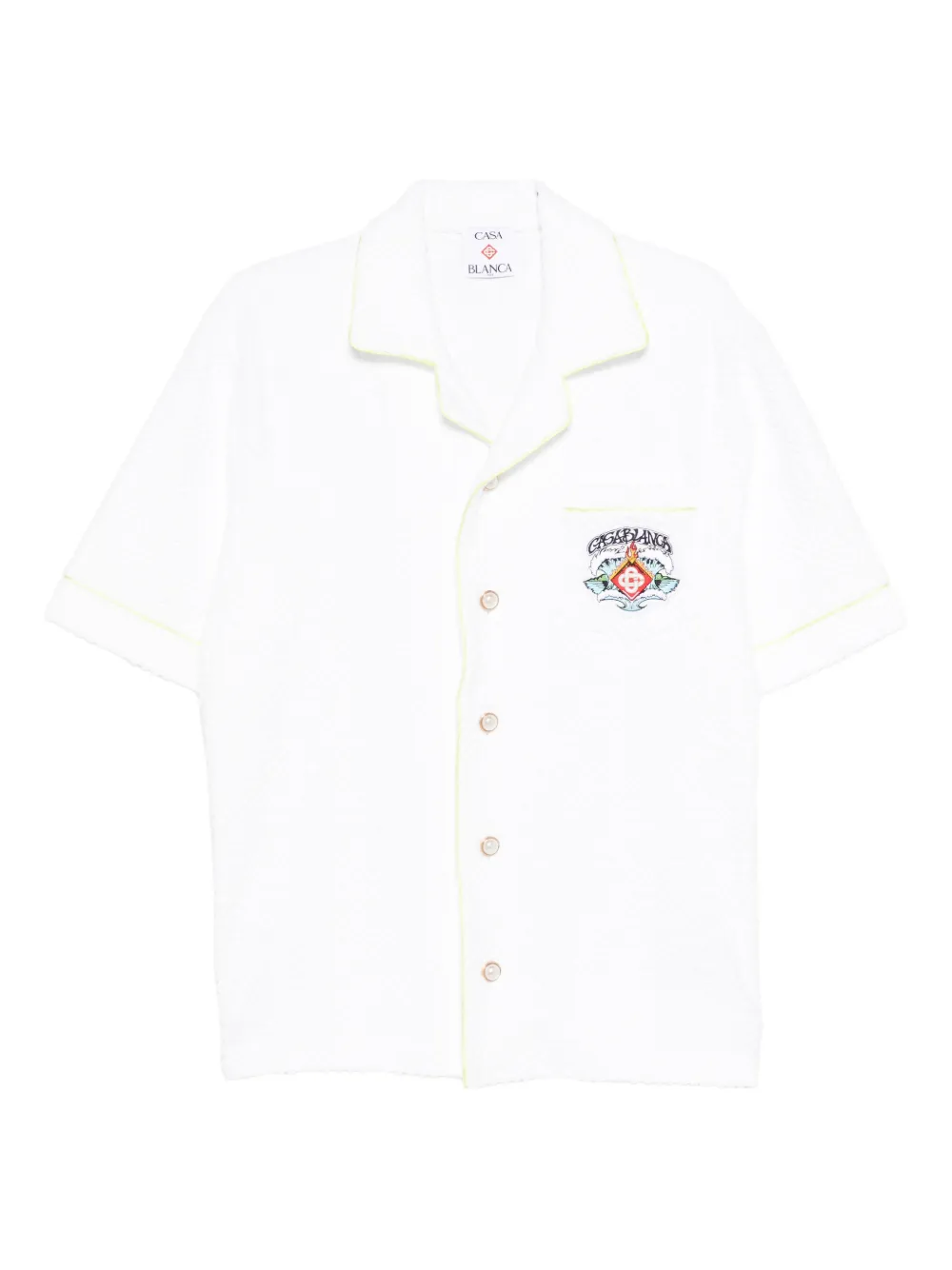 Casablanca monogram towelling shirt - White