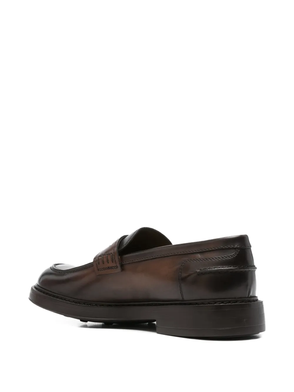 Doucal's penny leather loafers Brown