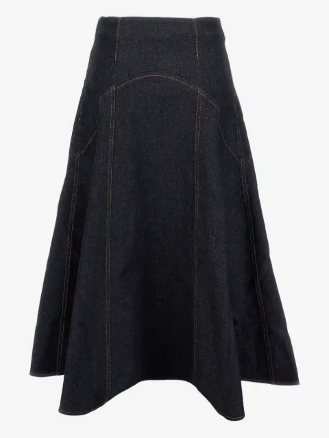 Jacquemus The Triangle de-Nîmes flared denim skirt