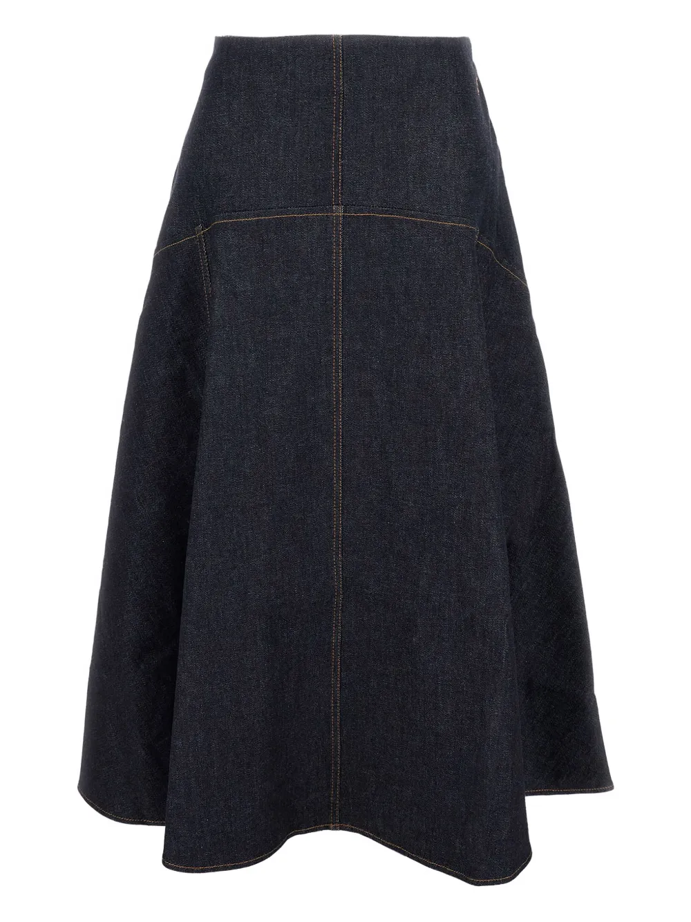 Jacquemus The Triangle de-Nîmes flared denim skirt - Blauw