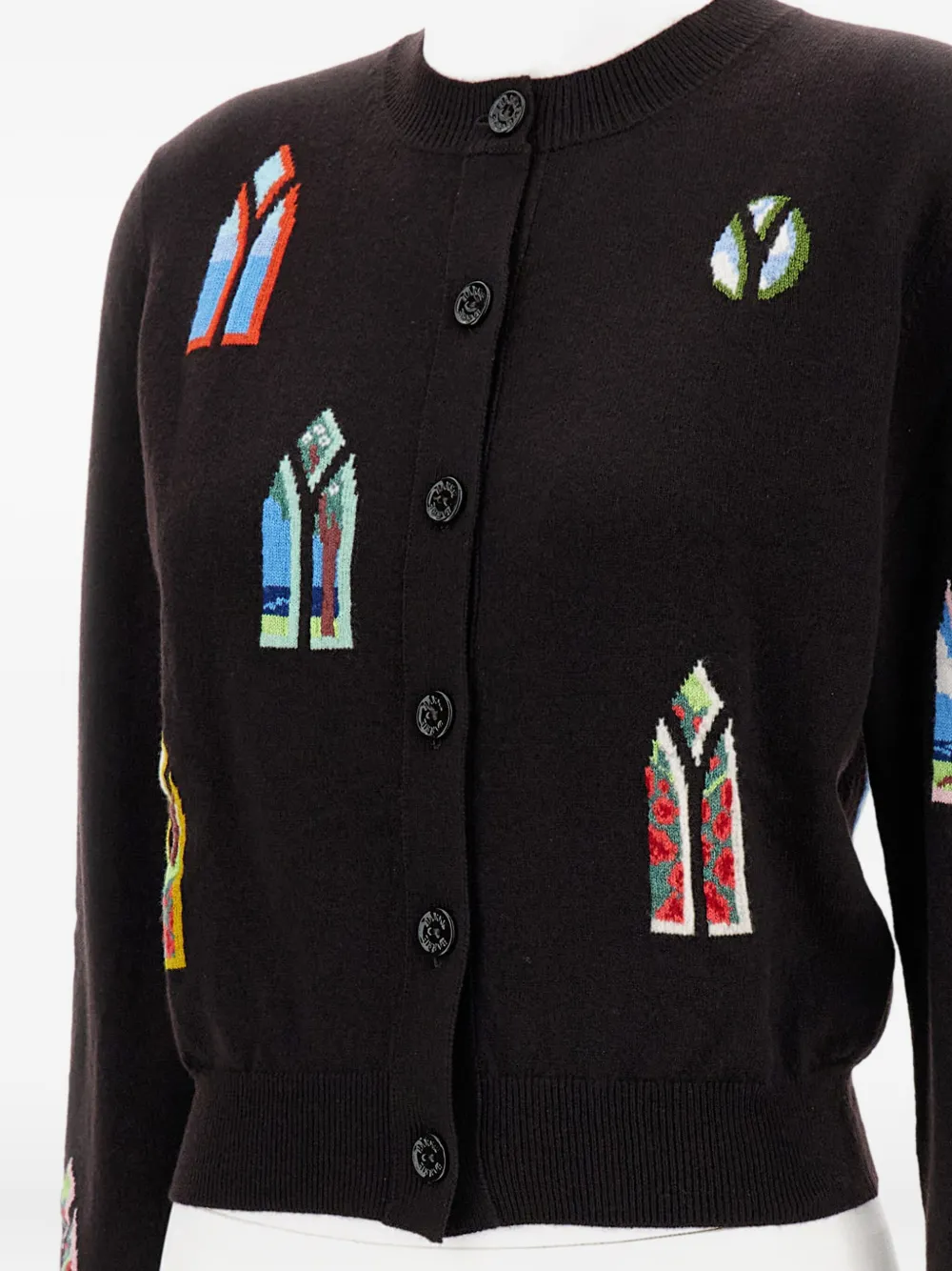 Barrie Crew-neck Cardigan In Black