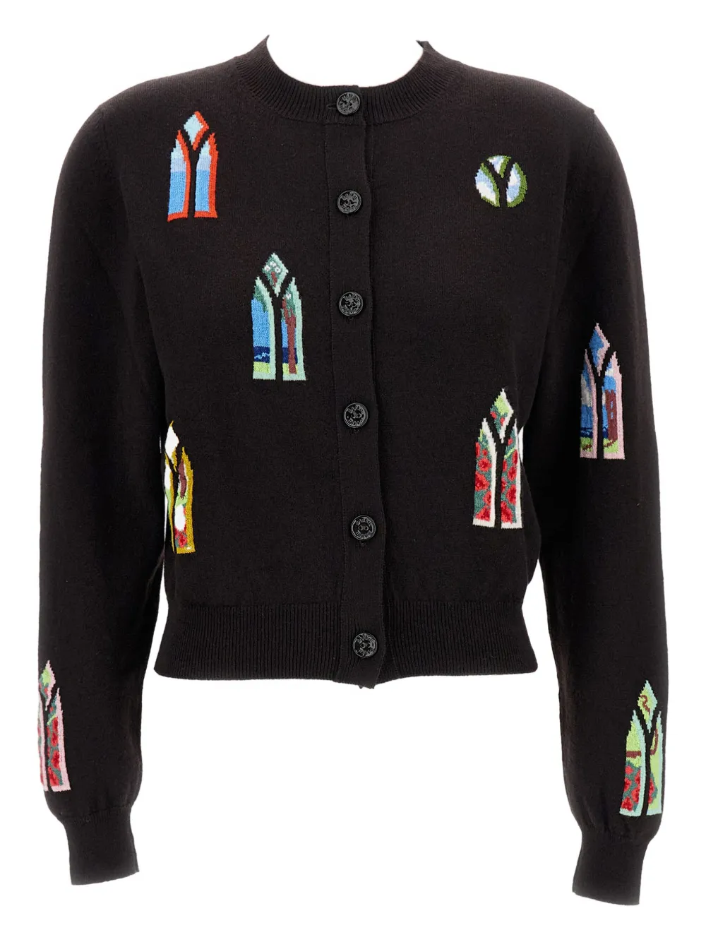 Barrie Crew-neck Cardigan In Black