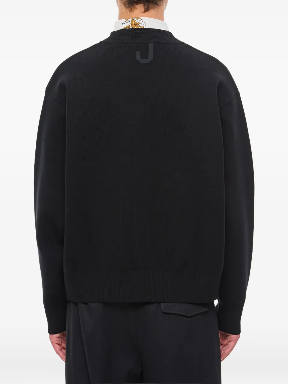 Jacquemus V-neck ribbed cardigan Zwart