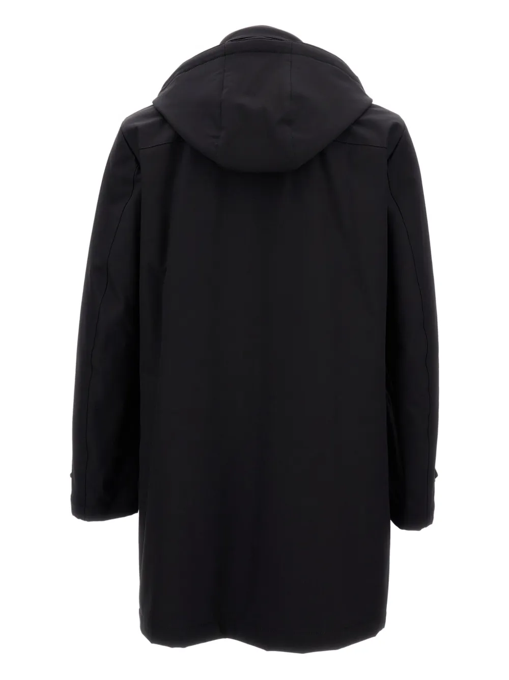 Fay hooded snap-fastening parka Zwart