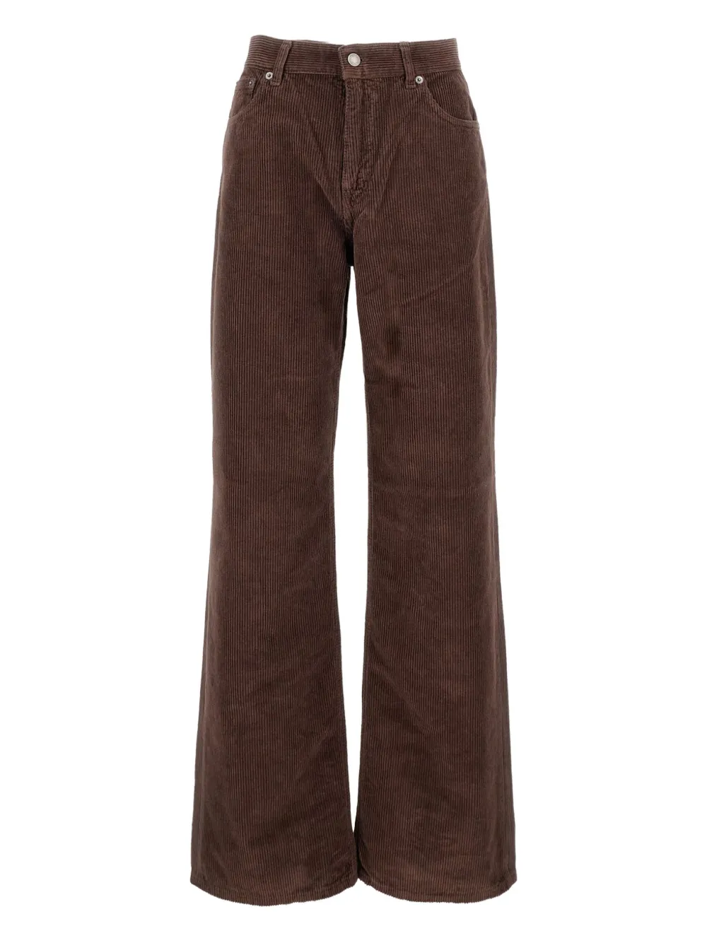 Haikure logo-patch corduroy trousers Bruin