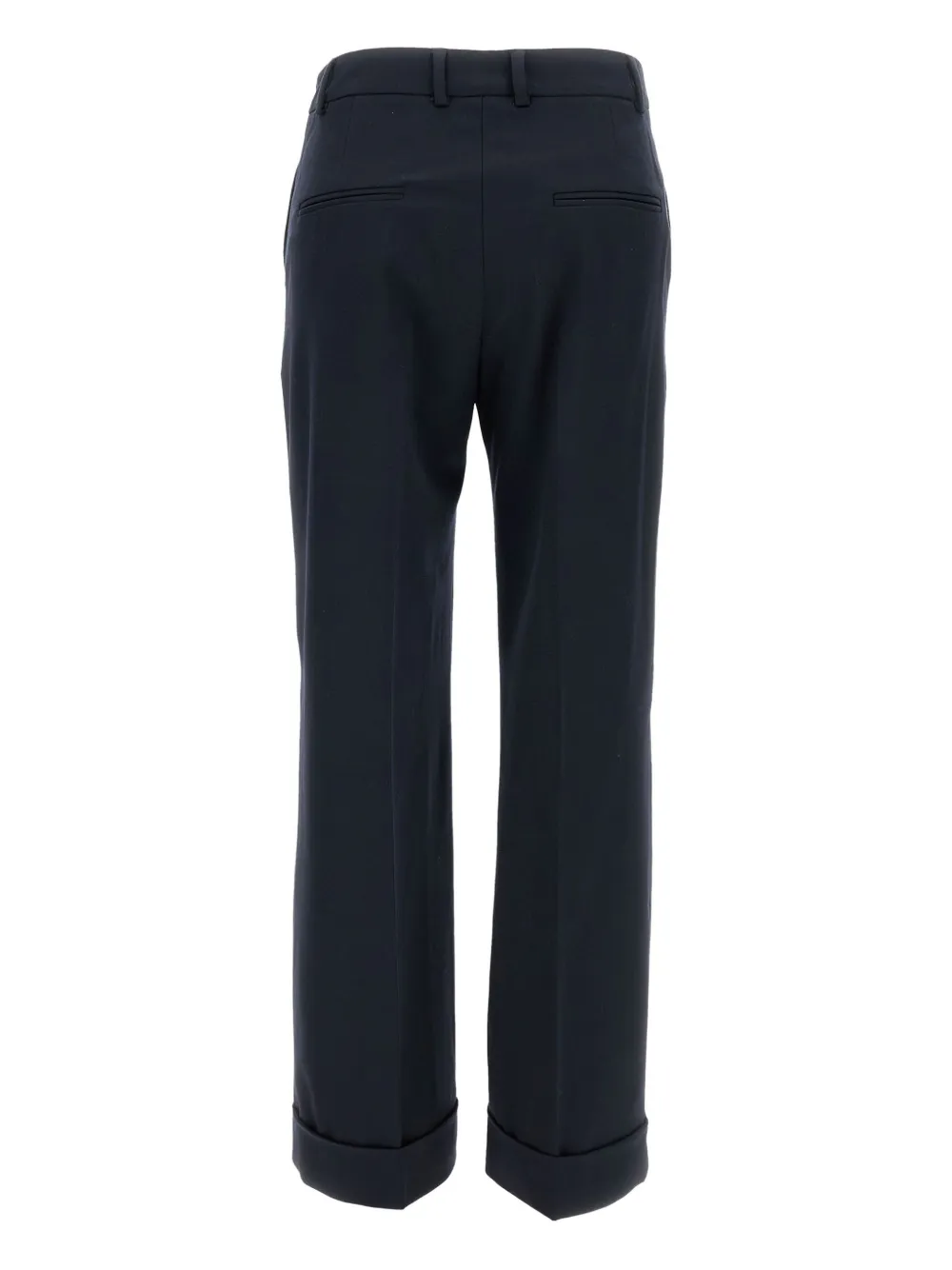 Alberto Biani Broek met omgeslagen zoom - Blauw