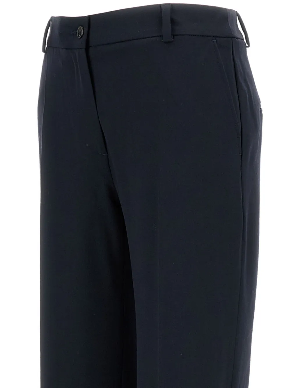 Alberto Biani Broek met omgeslagen zoom Blauw