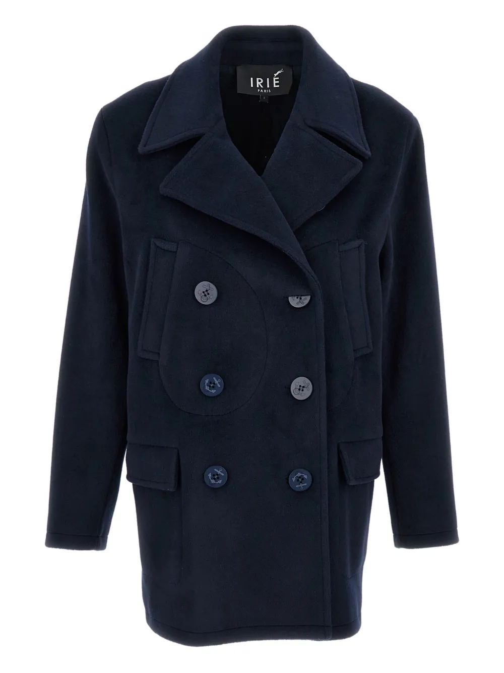 Irie' buttoned peacoat - Blu