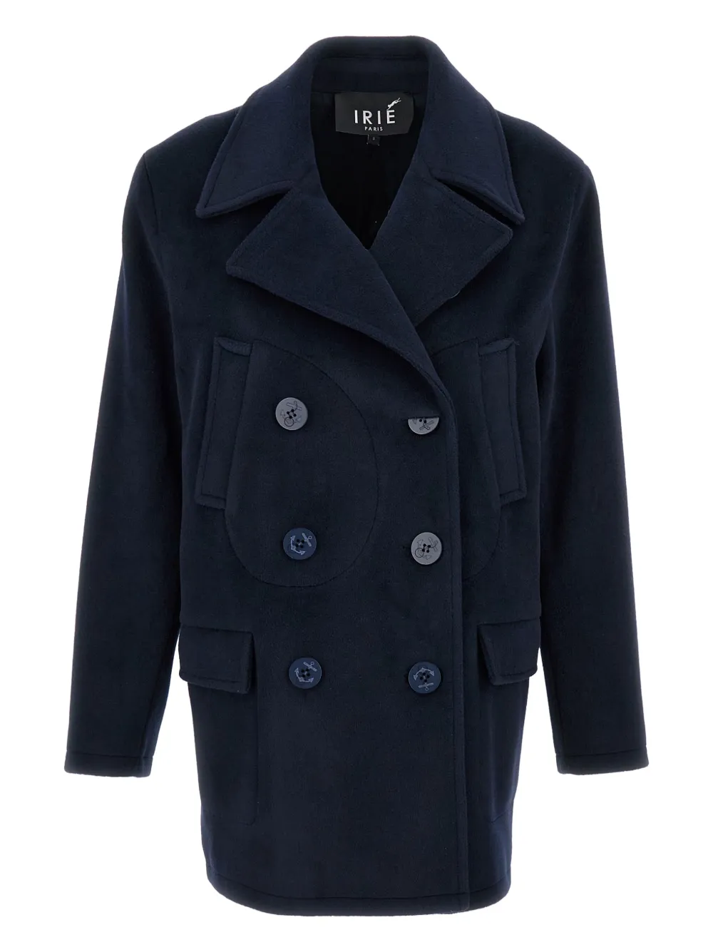 Irie' buttoned peacoat | Blue | Image 1