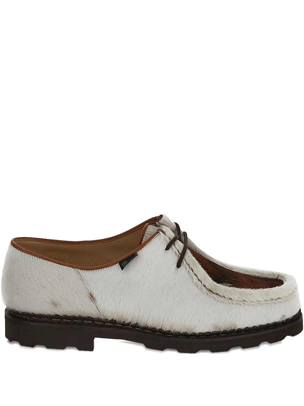 Paraboot Calf-hair Lace-up Derby Shoes In Brown