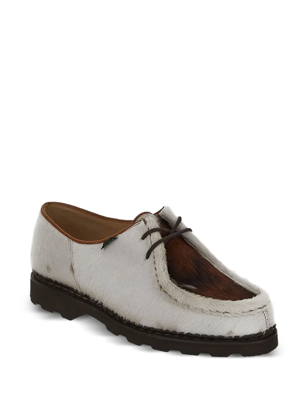 Paraboot calf-hair lace-up derby shoes Brown