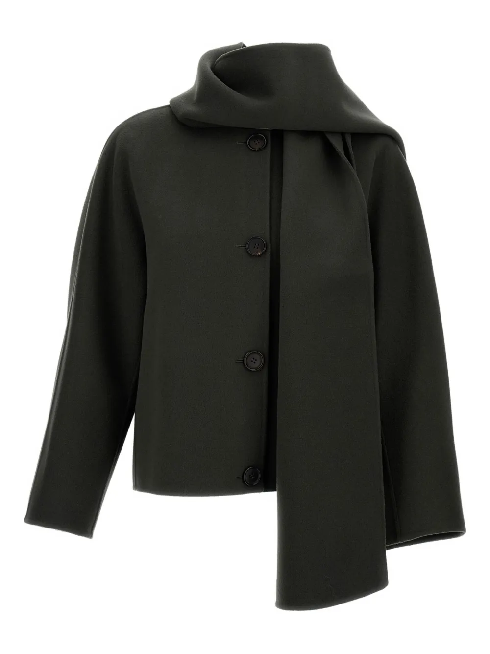 'S Max Mara button-fastening scarf-neck jacket Groen