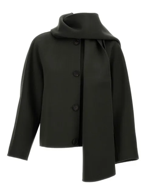 'S Max Mara button-fastening scarf-neck jacket