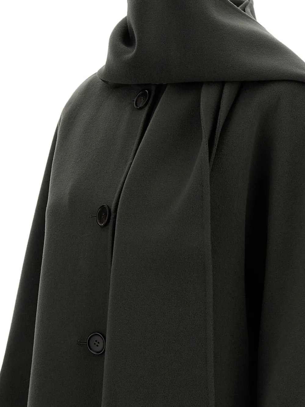 'S Max Mara button-fastening scarf-neck jacket Groen