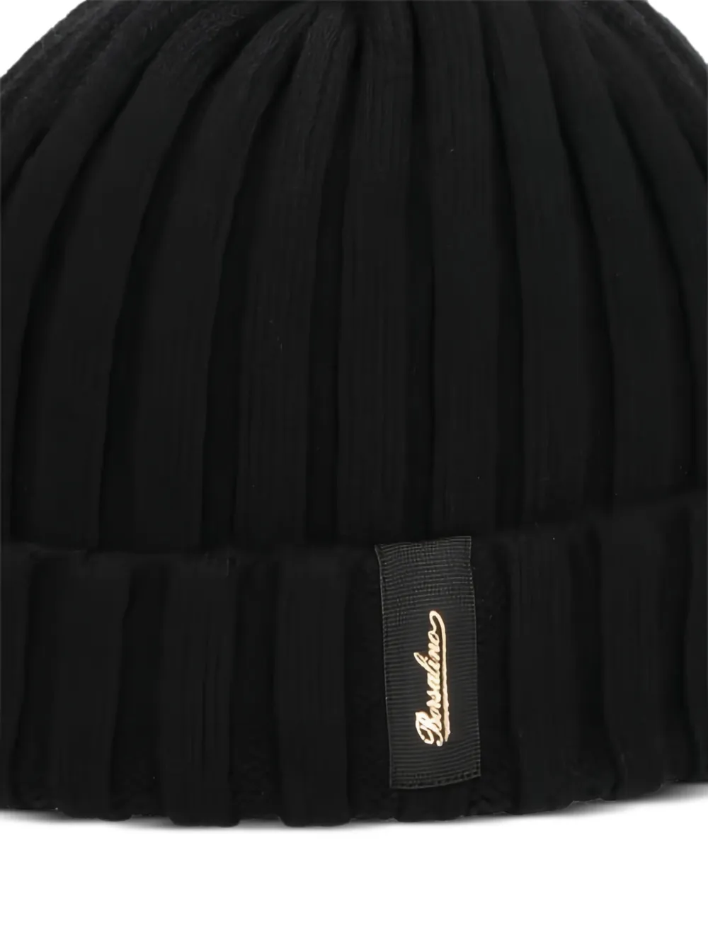 Borsalino ribbed beanie Zwart