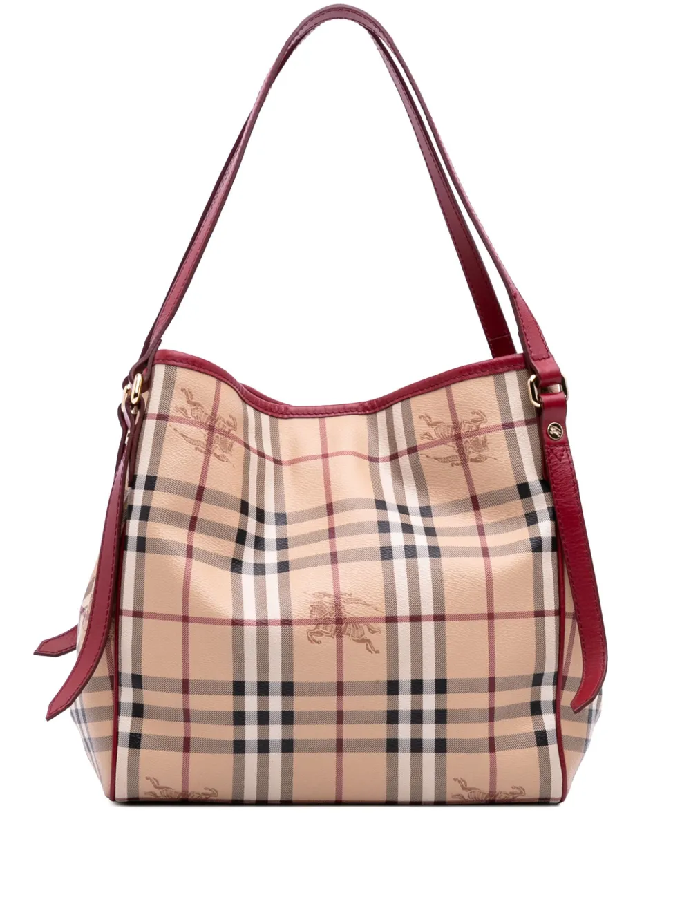 Burberry Pre-Owned 2000-2017 Small Haymarket Check Coated Canvas Burberry Pre-Owned 2000-2017 Small Haymarket Check Coated Canvas
