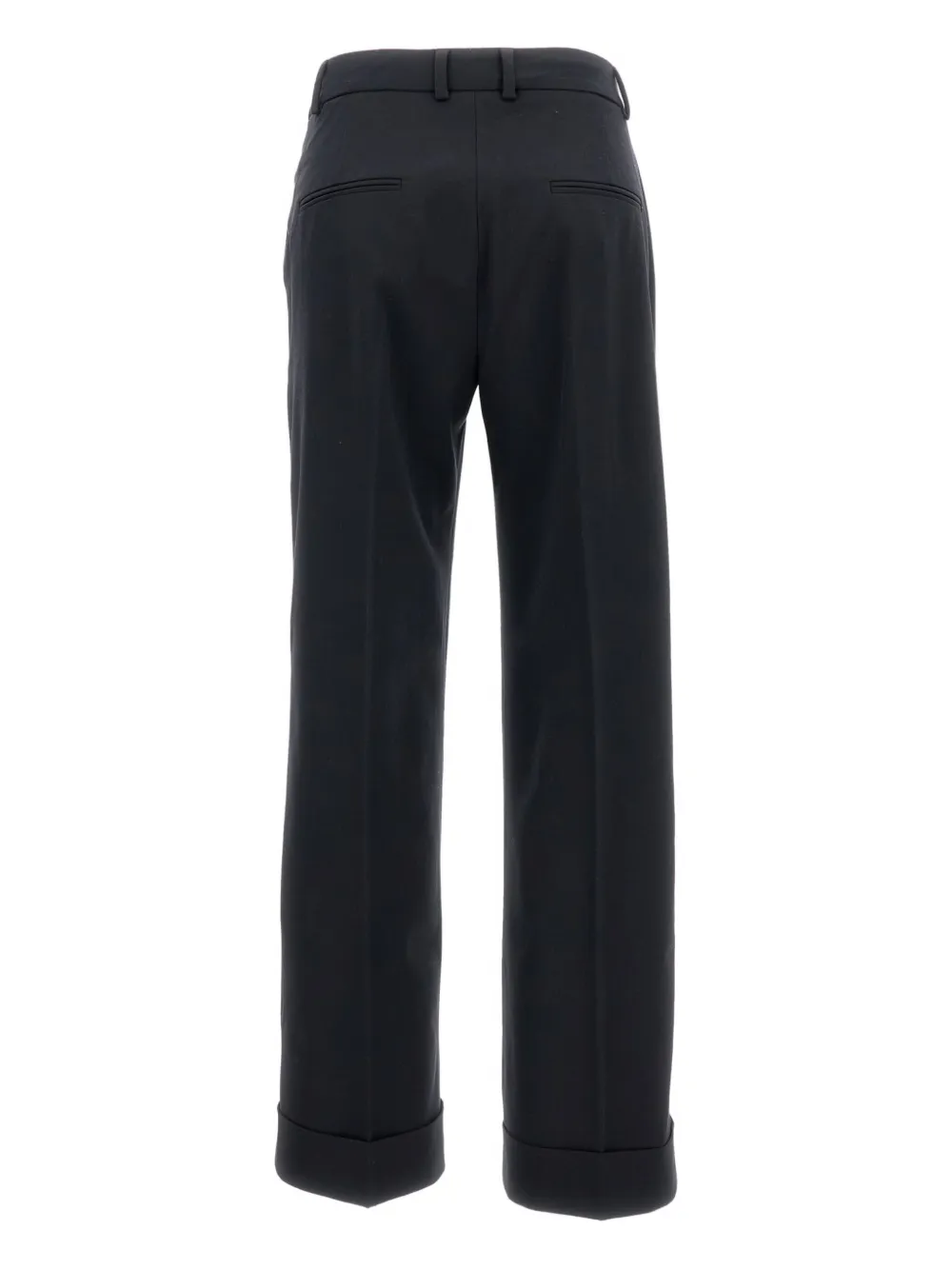 Alberto Biani cuffed trousers - Zwart