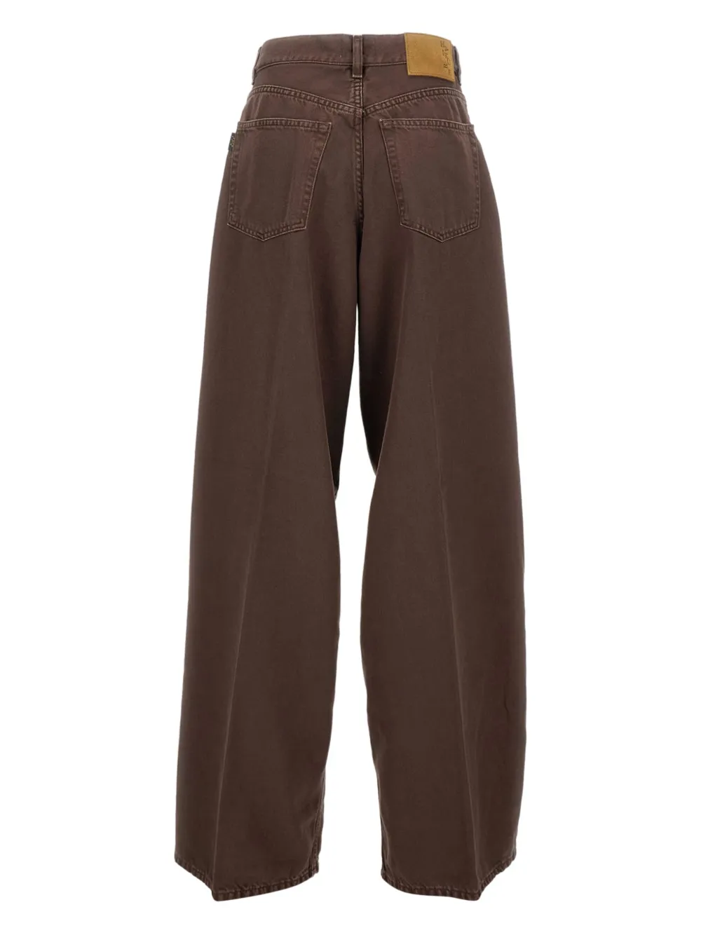 Haikure leather-label slouched jeans Bruin