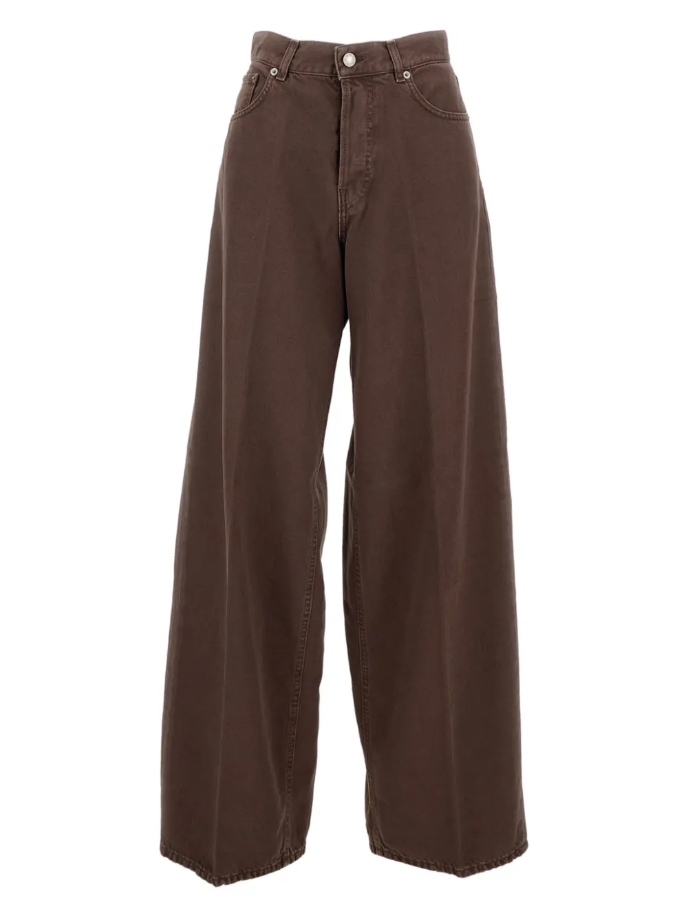 Haikure leather-label slouched jeans Bruin