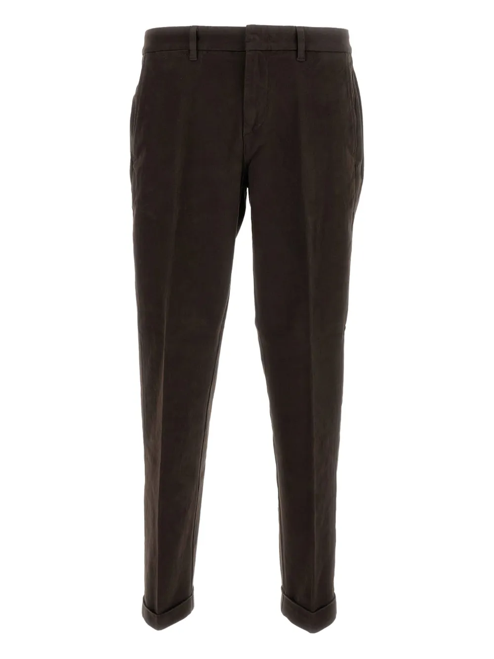 Fay cuffed cotton trousers | Brown | Image 1