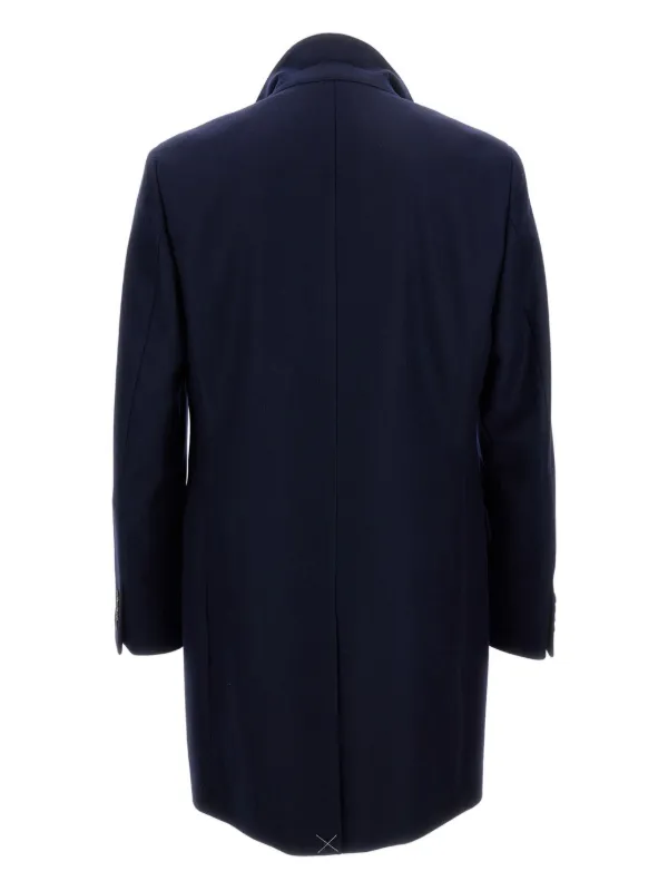 Fay メンズコート(ネイビー) Fay デタッチャブルカラーコート | ブルー | FARFETCH JP