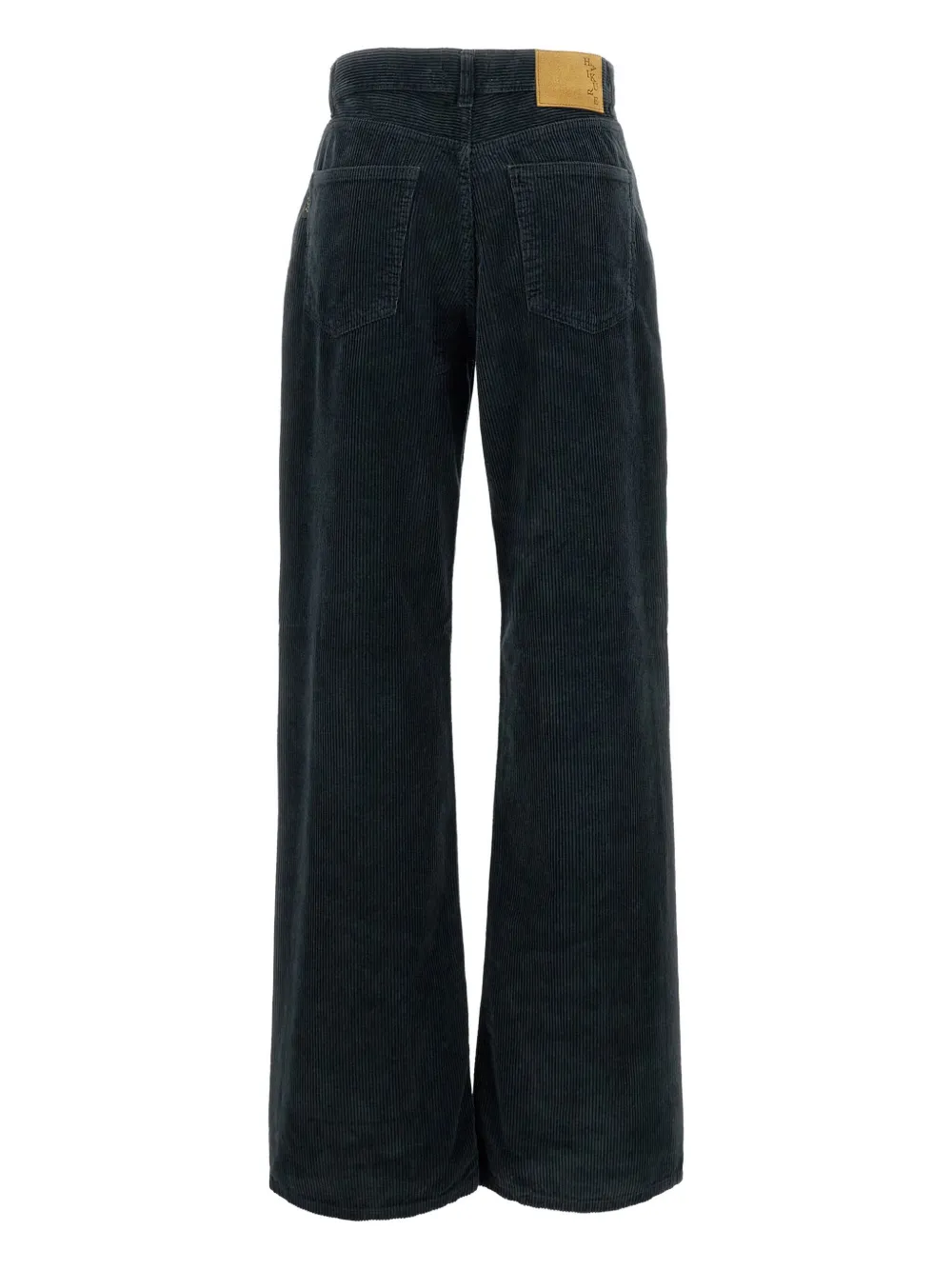 Haikure corduroy straight-leg trousers Zwart
