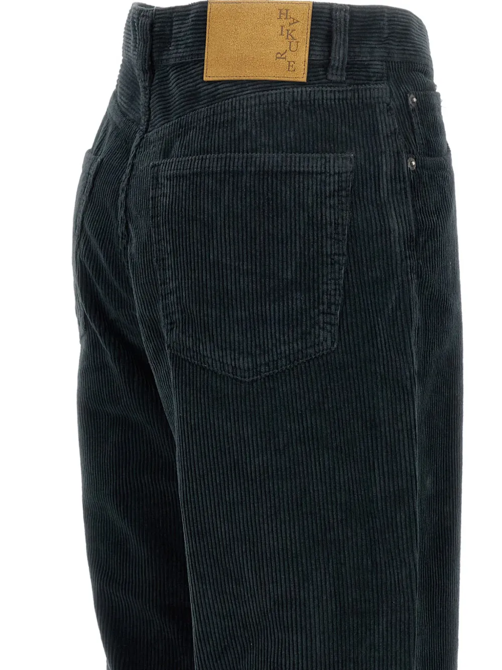 Haikure corduroy straight-leg trousers Zwart