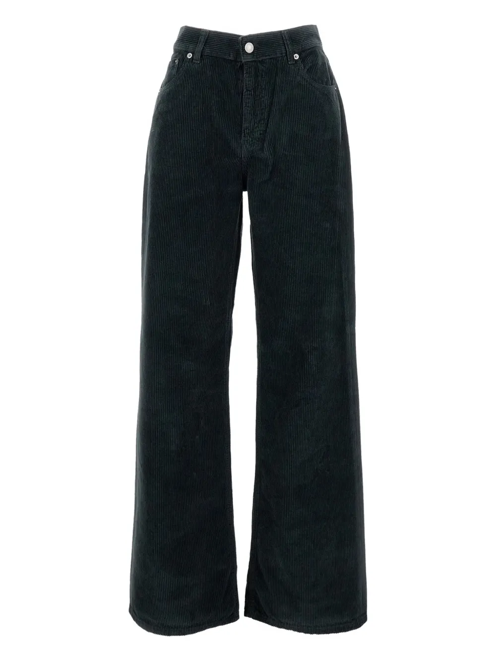 Haikure corduroy straight-leg trousers Zwart