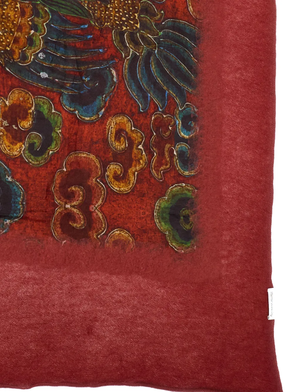 Mirror In The Sky Floral Scarf In Red