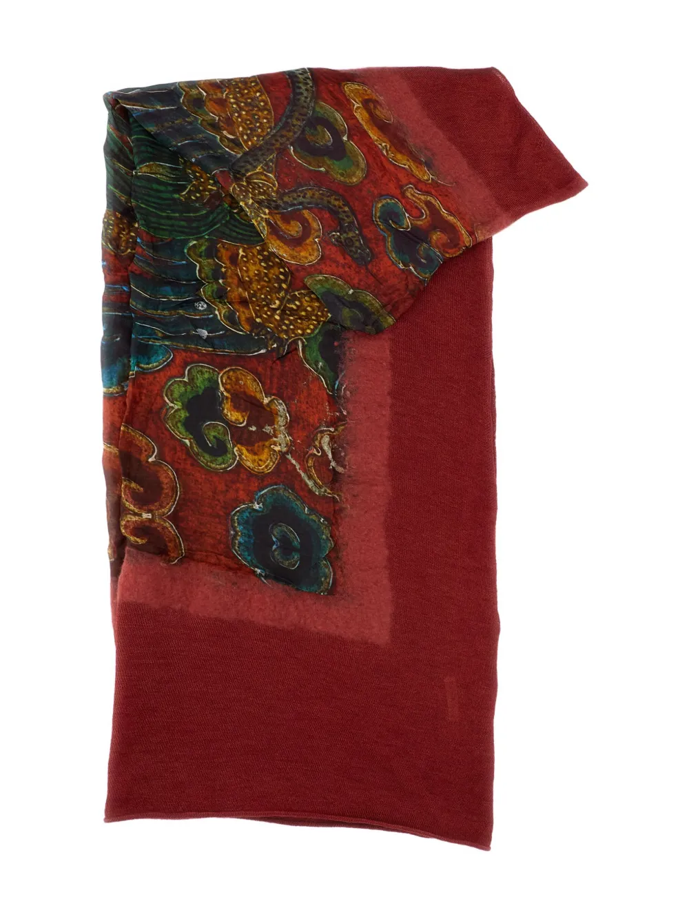 Mirror In The Sky Floral Scarf In Red