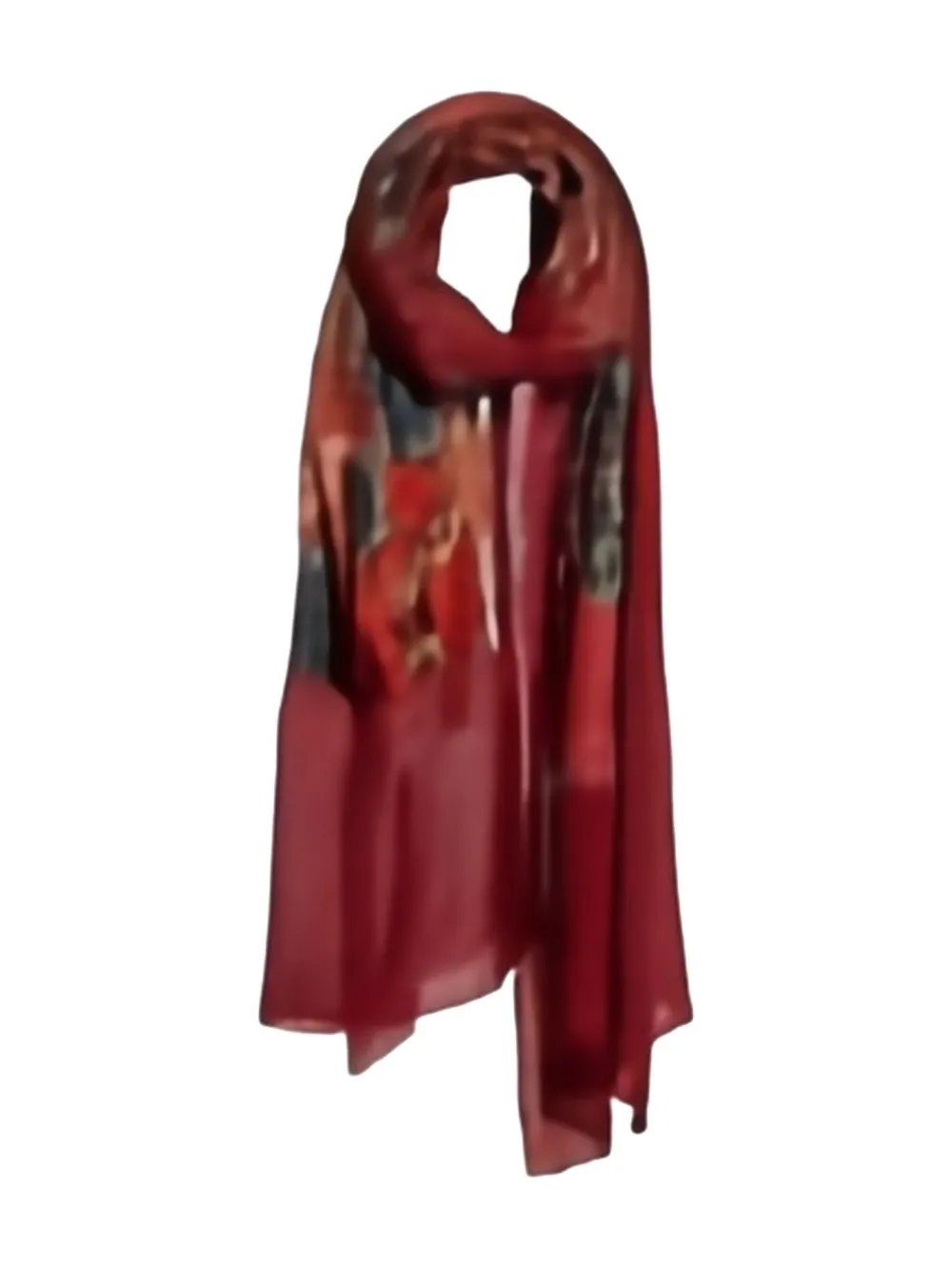 MIRROR IN THE SKY floral scarf | Red | Image 1