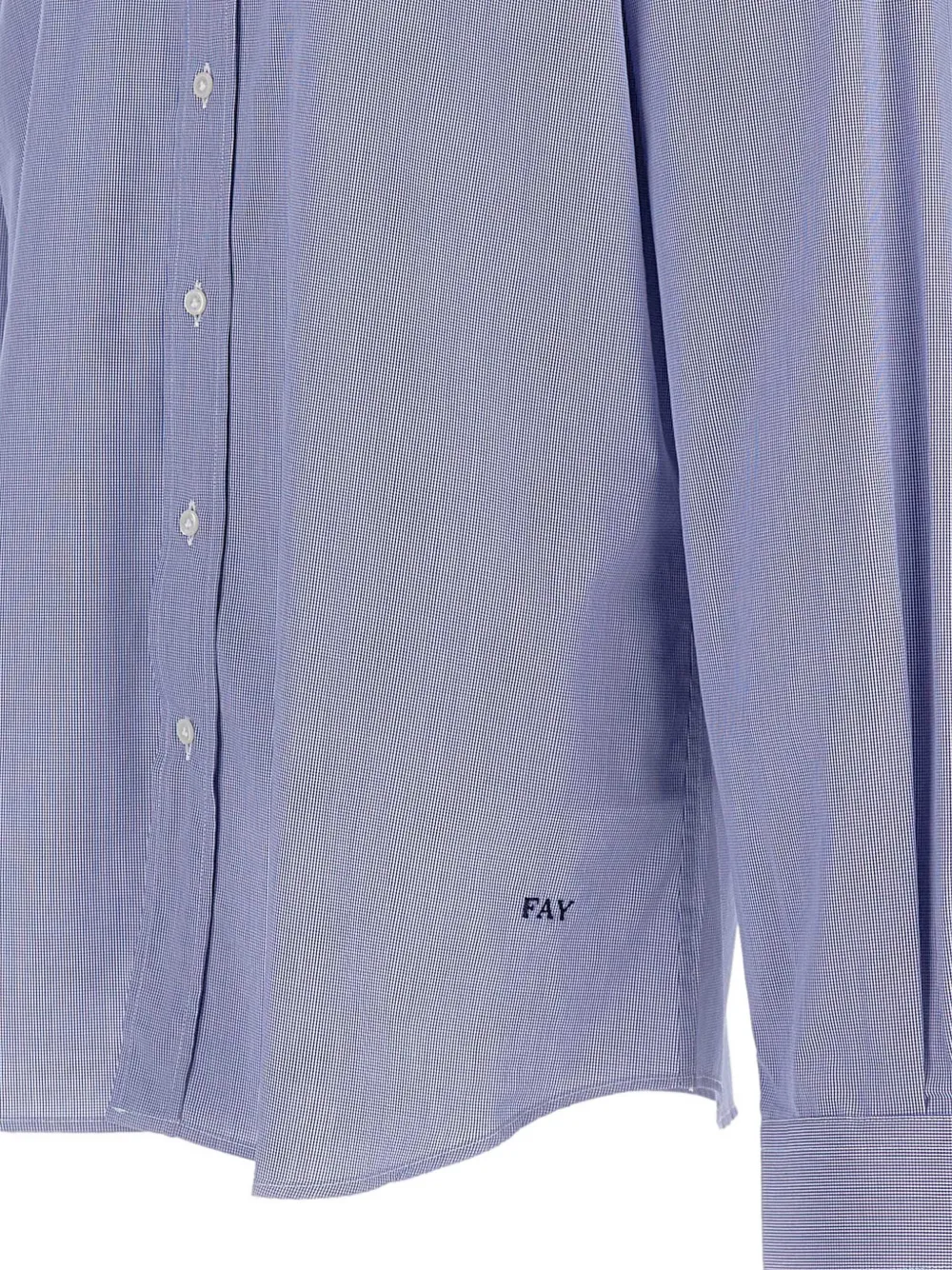 Fay Gestreept katoenen overhemd Blauw