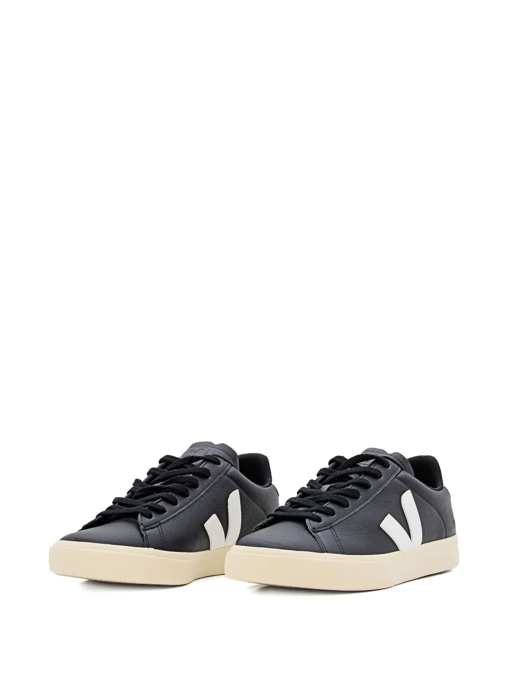 VEJA Campo leather V-logo sneakers Black