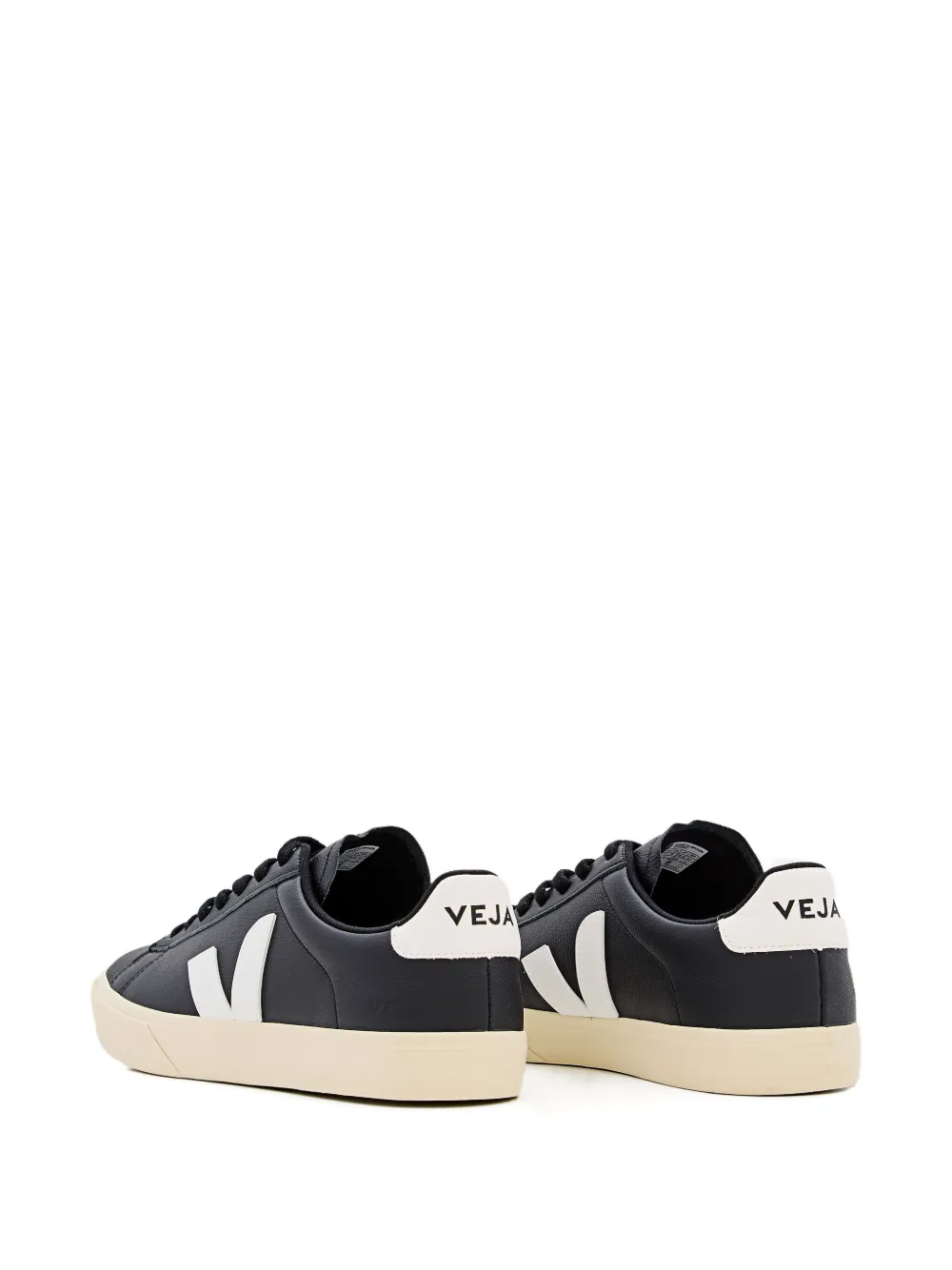 VEJA Campo leather V-logo sneakers Black