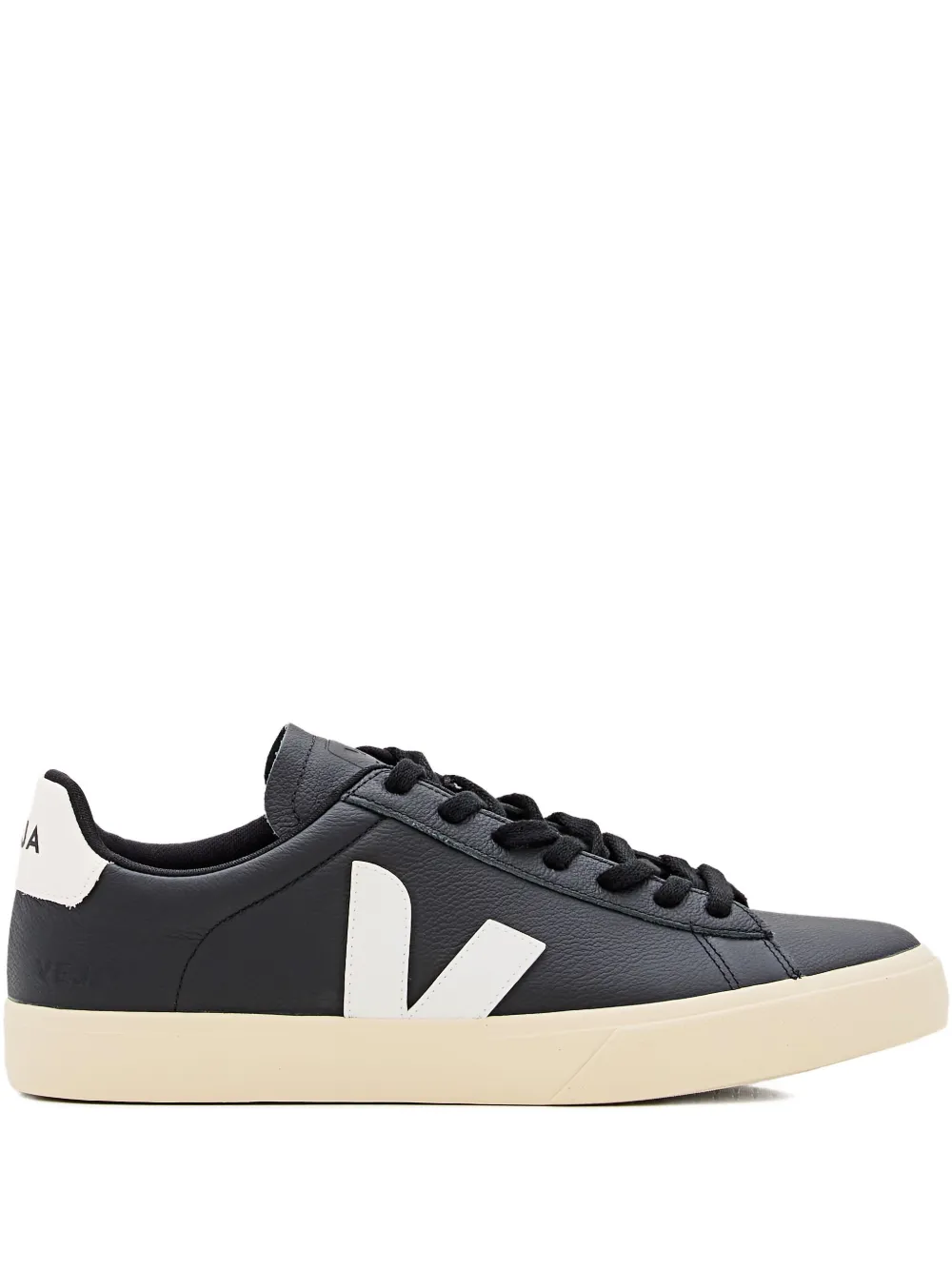 VEJA Campo leather V-logo sneakers Black