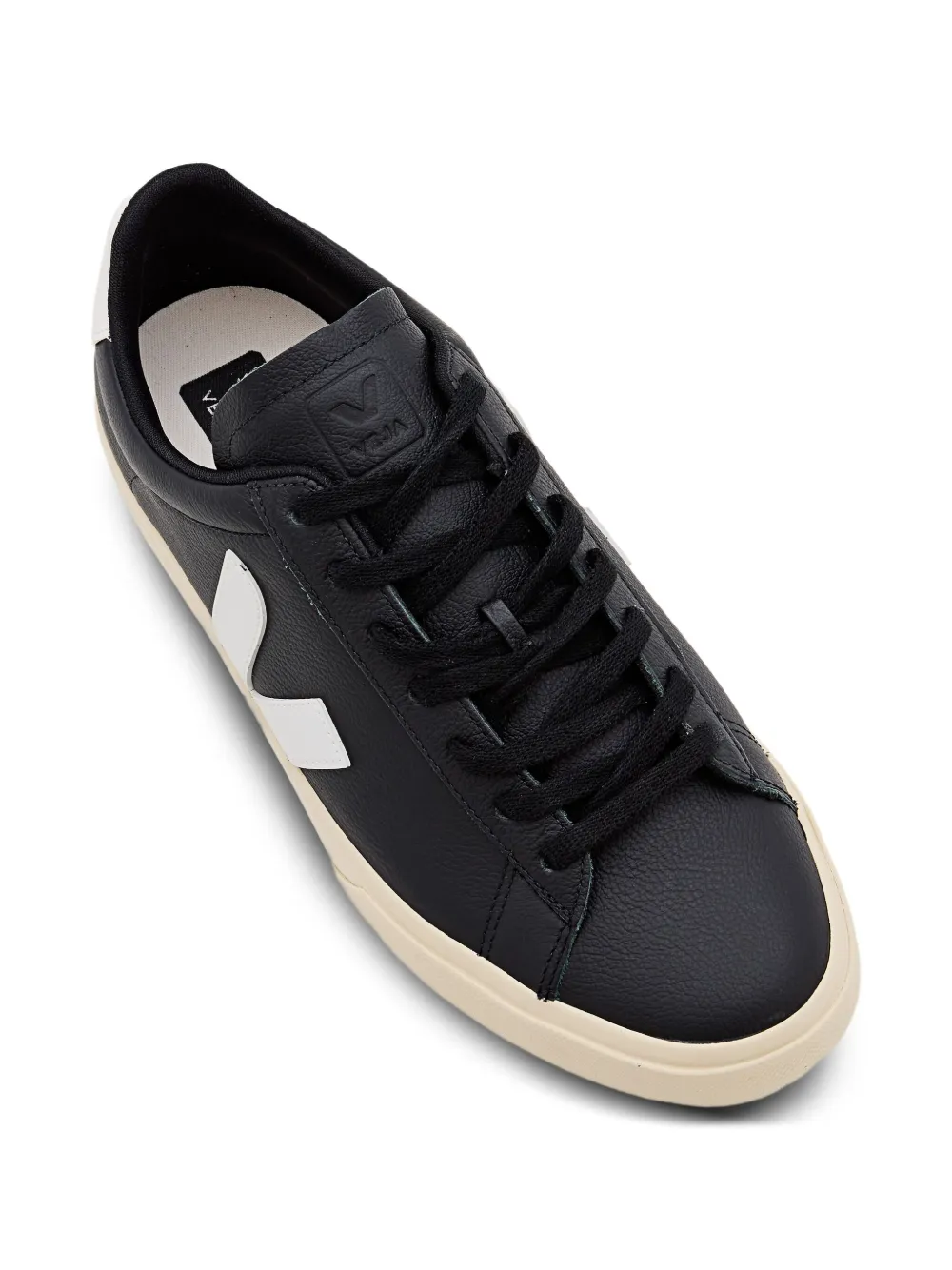 VEJA Campo leather V-logo sneakers Black