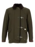 Fay hook-fastening patch-pocket parka - Green