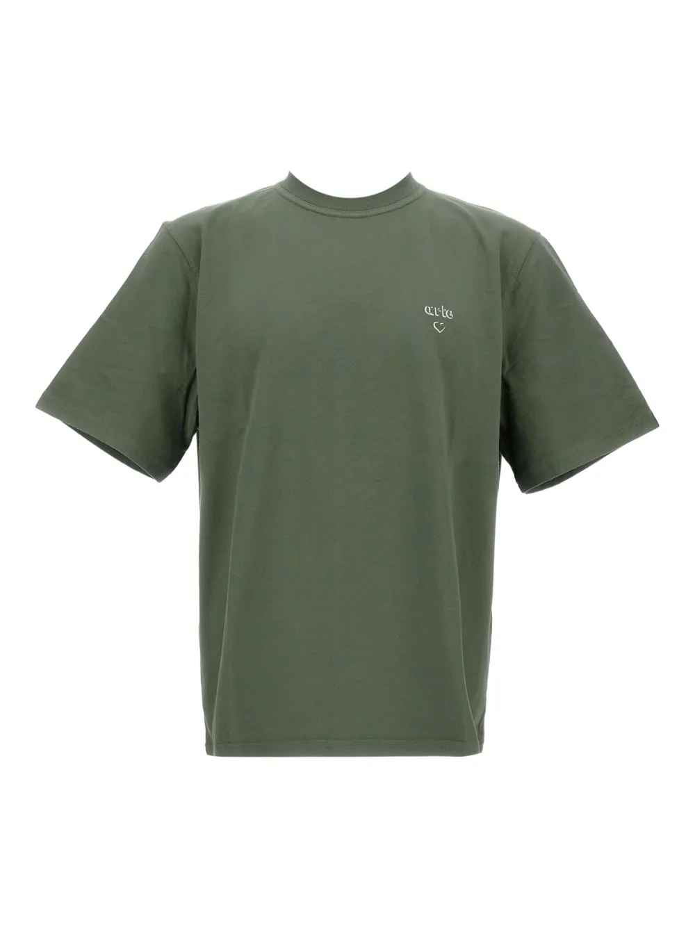 Arte Antwerp Katoenen T-shirt met geborduurd logo Groen