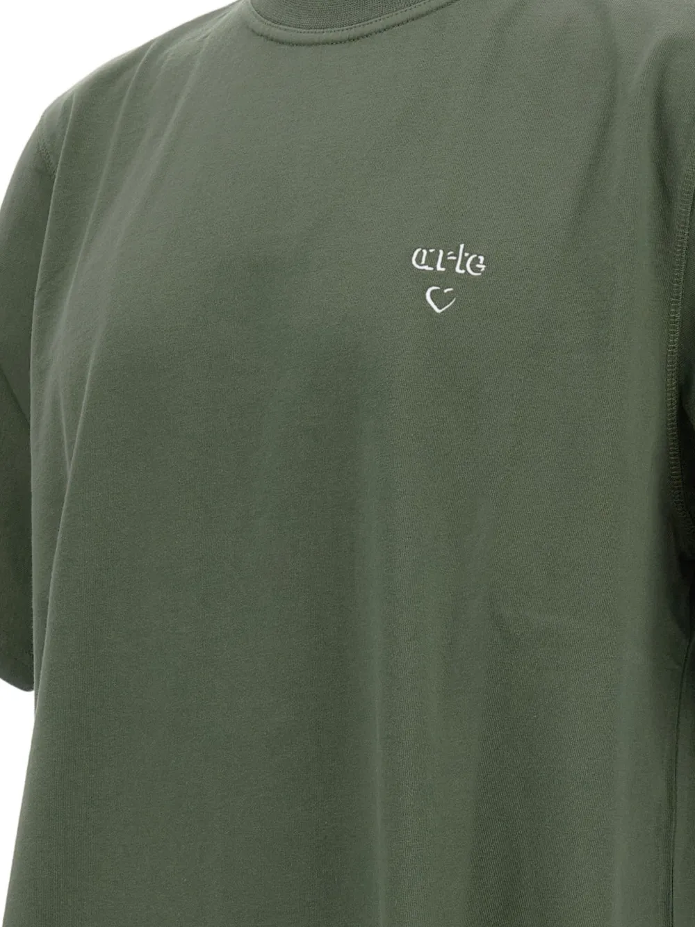 Arte Antwerp Katoenen T-shirt met geborduurd logo Groen