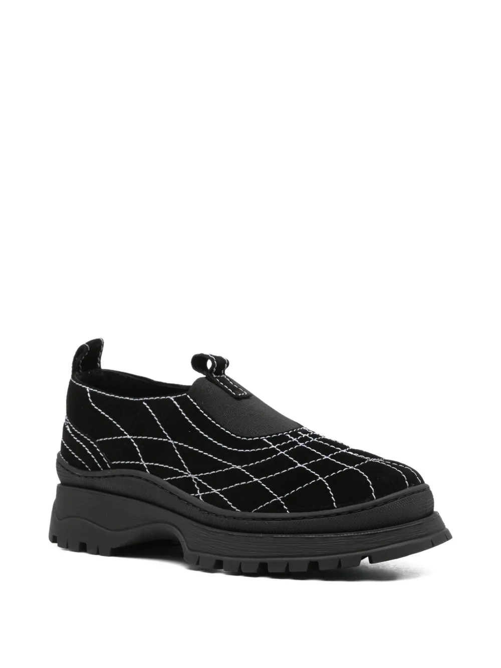 Nicole Saldaña Sacha leren loafers - Zwart