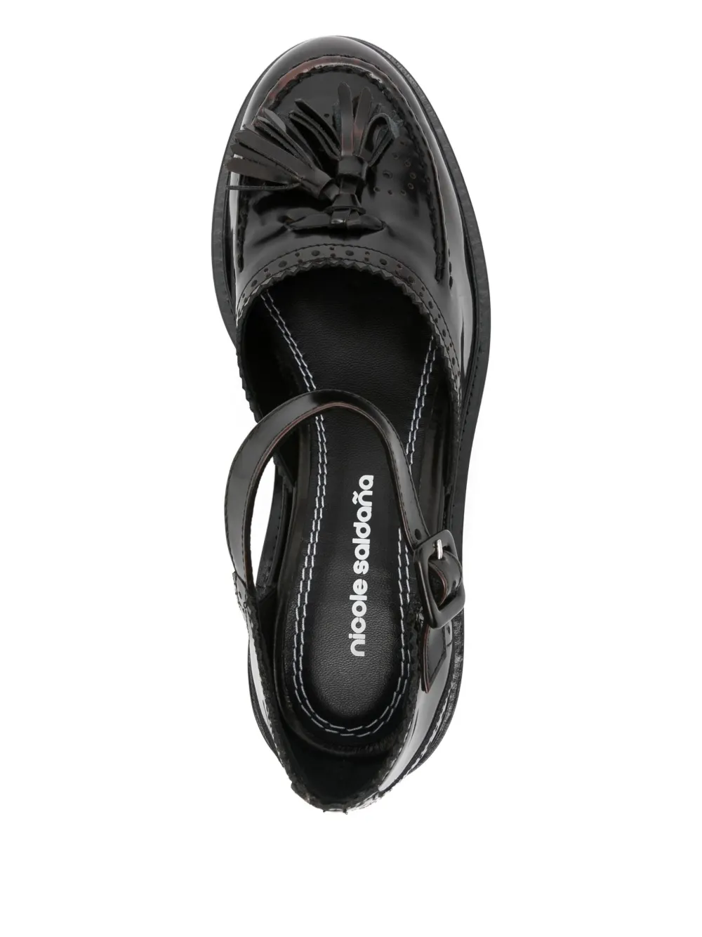 Nicole Saldaña Margaret tassel-embellished loafers Brown
