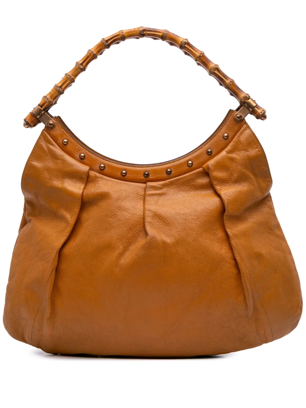 Gucci Pre-Owned 2000-2015 Leather Bamboo Studded hobo bag | Brown | Image 1